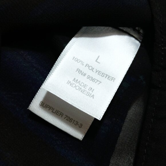 NWT Bisou Bisou Women's Blue/Black Stripe Tank Top Shirt L Large - Picture 6 of 9